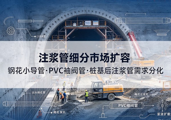 屏山注浆管细分市场扩容，隧道钢花小导管、PVC 袖阀管、桩基后注浆管需求分化